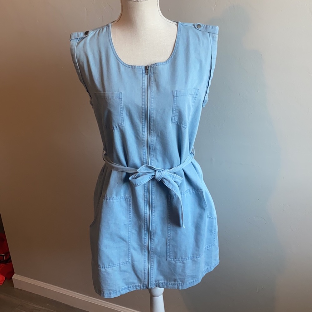 JACK by BB Dakota Denim Zipper Mini Dress NWOT S